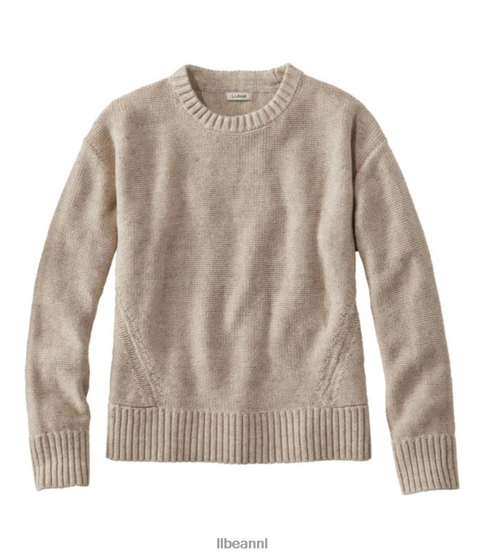 L.L.Bean vrouwen linnen/katoenen trui katahdin kaki kleding VT0645848