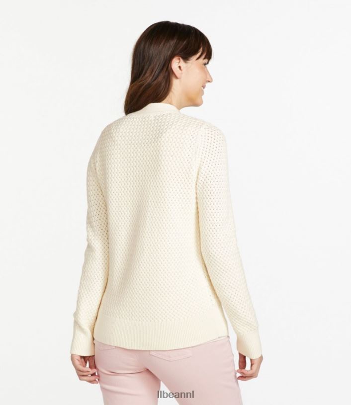L.L.Bean vrouwen mandgeweven trui klassieke marine kleding VT064703