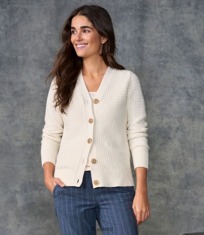 L.L.Bean vrouwen mandgeweven trui klassieke marine kleding VT064703