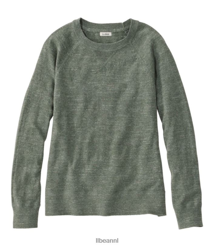 L.L.Bean vrouwen slub trui van biologisch katoen zee groen kleding VT0645782