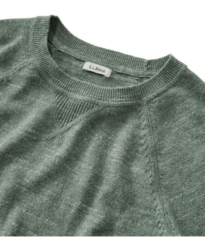 L.L.Bean vrouwen slub trui van biologisch katoen zee groen kleding VT0645782