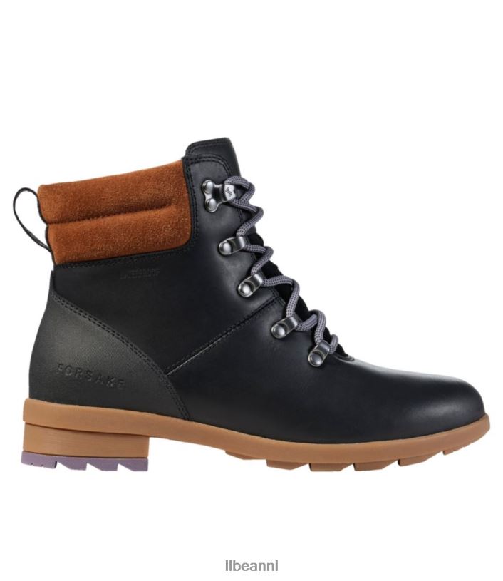 L.L.Bean vrouwen sofia waterdichte laarzen verlaten zwart schoenen VT0643826