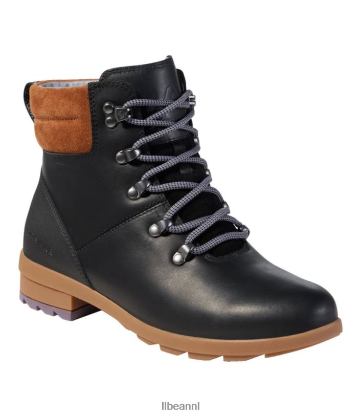 L.L.Bean vrouwen sofia waterdichte laarzen verlaten zwart schoenen VT0643826