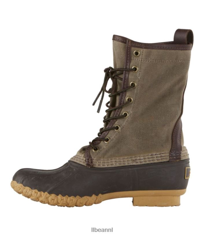 L.L.Bean vrouwen kenmerkende jachtschoen van gewaxt canvas zwart schoenen VT0641195