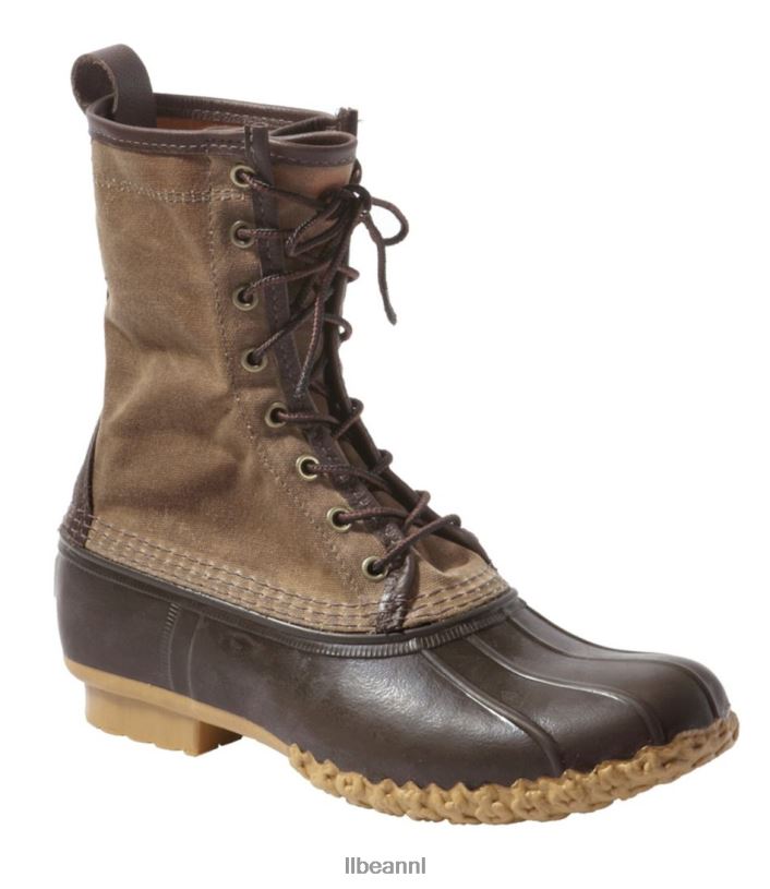 L.L.Bean vrouwen kenmerkende jachtschoen van gewaxt canvas zwart schoenen VT0641195