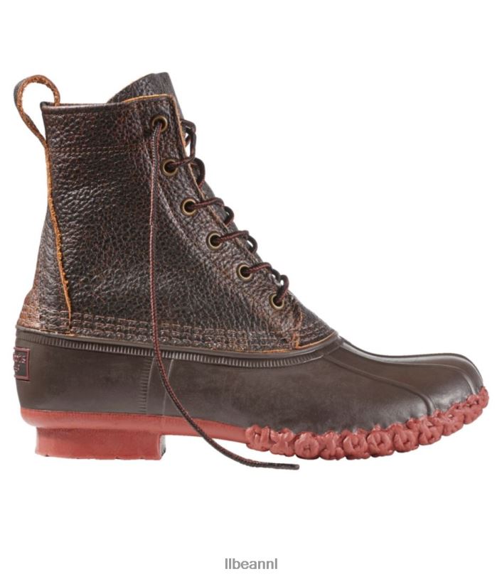 L.L.Bean vrouwen laarzen donkerbruin/baksteenrood schoenen VT0641162