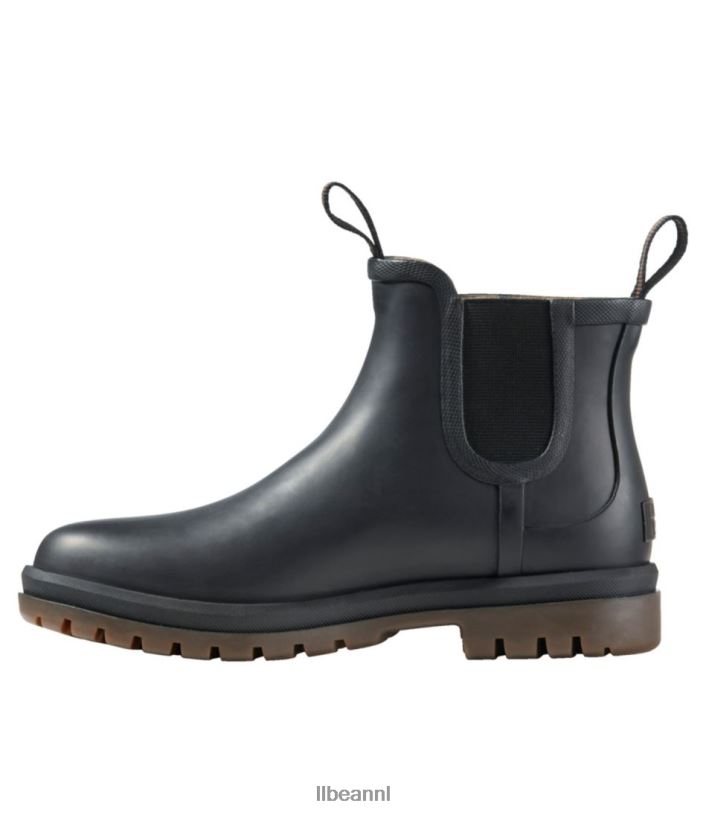 L.L.Bean vrouwen stoere wellie chelsea boots kelp groen/zwart schoenen VT0645185