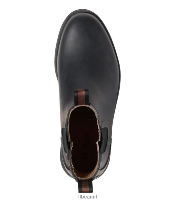 L.L.Bean vrouwen stoere wellie chelsea boots kelp groen/zwart schoenen VT0645185