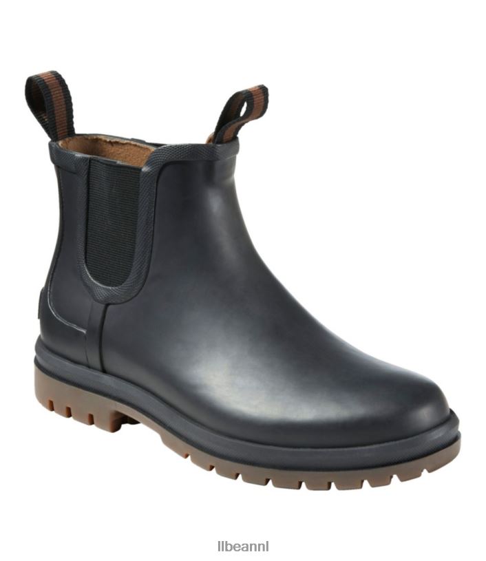 L.L.Bean vrouwen stoere wellie chelsea boots kelp groen/zwart schoenen VT0645185