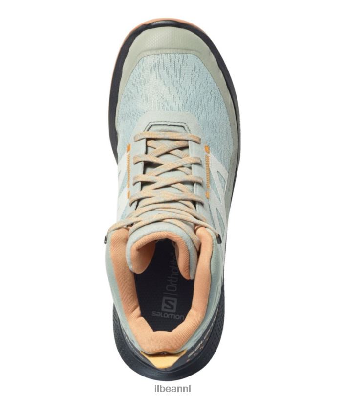 L.L.Bean vrouwen salomon outpulse gore tex wandelschoenen stormachtig weer/zwart/smeedijzer schoenen VT0643817