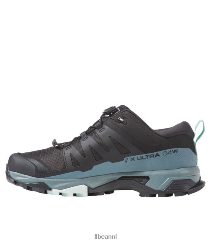 L.L.Bean vrouwen salomon x ultra 4 gore tex wandelschoenen zwart/stormachtig weer/opaalblauw schoenen VT0641207