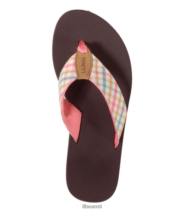 L.L.Bean vrouwen Maine Isle-slippers donkerste marine/witte stip schoenen VT0645167