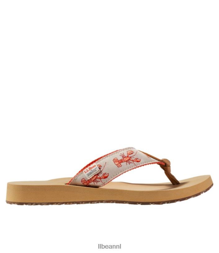 L.L.Bean vrouwen Maine Isle-slippers papierwitte kreeft schoenen VT0643751