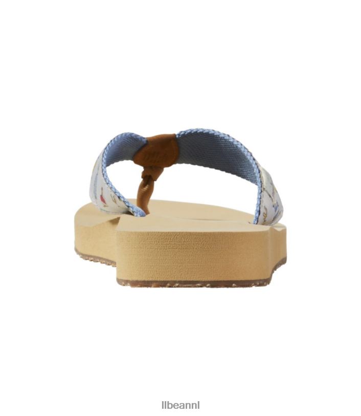 L.L.Bean vrouwen Maine Isle-slippers papierwitte kreeft schoenen VT0643751
