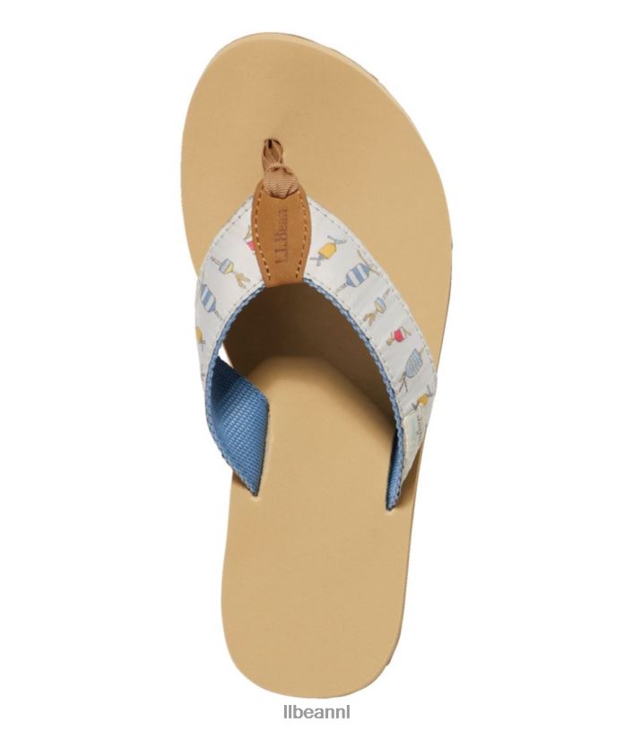 L.L.Bean vrouwen Maine Isle-slippers papierwitte kreeft schoenen VT0643751