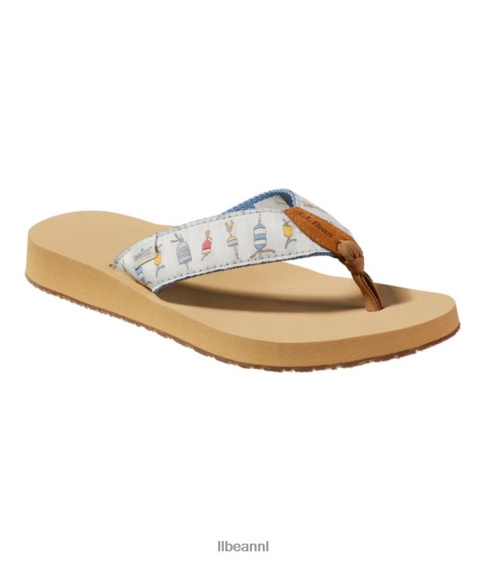 L.L.Bean vrouwen Maine Isle-slippers papierwitte kreeft schoenen VT0643751