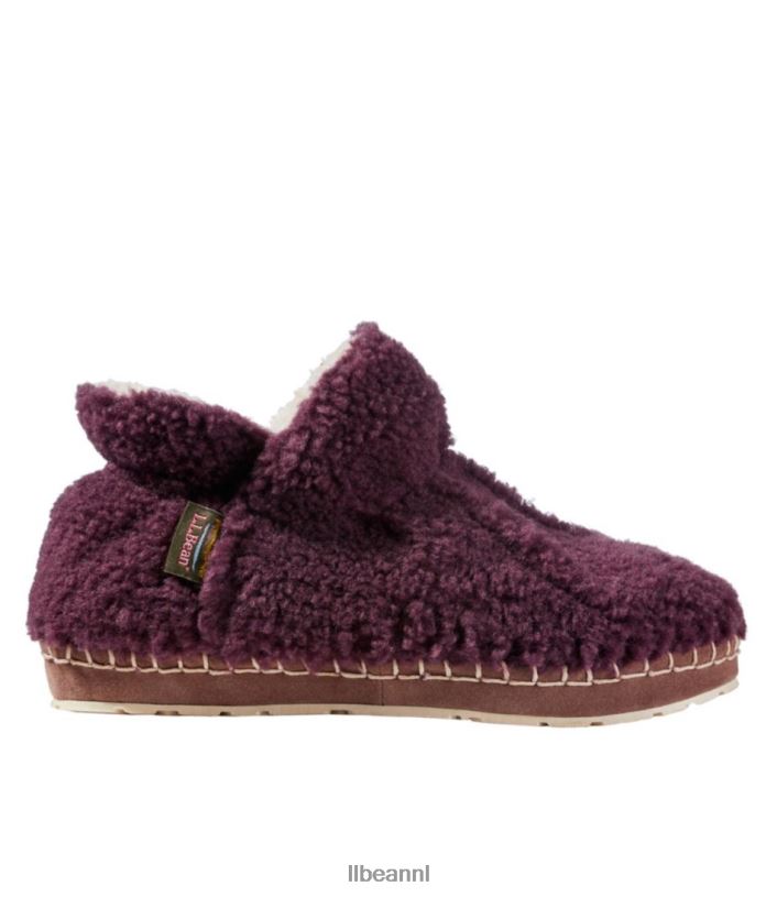 L.L.Bean vrouwen gezellige pantoffels donkere pruim schoenen VT0641000