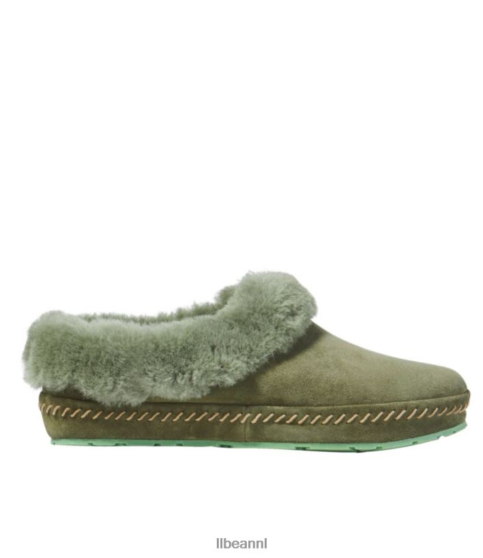 L.L.Bean vrouwen slechte goede pantoffels diep olijf/helder citrus schoenen VT0645152
