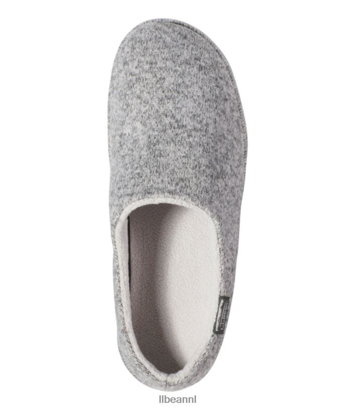 L.L.Bean vrouwen trui fleece pantoffel slijtage grijze heide schoenen VT064967