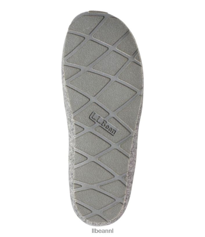L.L.Bean vrouwen trui fleece pantoffel slijtage grijze heide schoenen VT064967