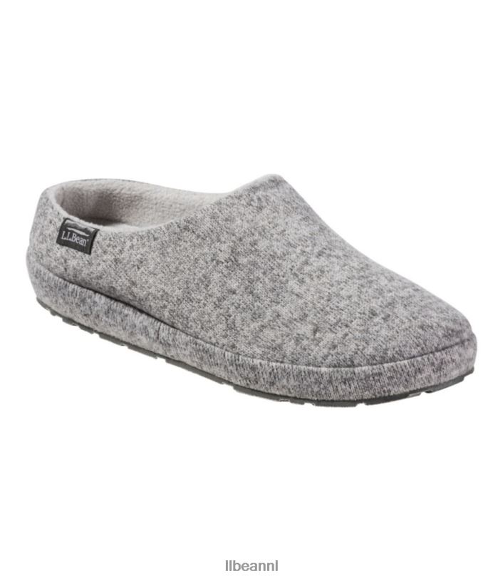 L.L.Bean vrouwen trui fleece pantoffel slijtage grijze heide schoenen VT064967