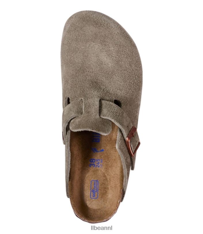 L.L.Bean vrouwen Boston klompen van Birkenstock taupe schoenen VT0645200