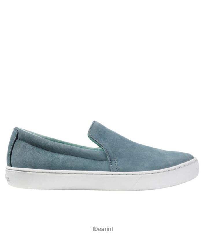 L.L.Bean vrouwen Eco Bay leren instappers leisteen/koel zeeblauw schoenen VT0645182