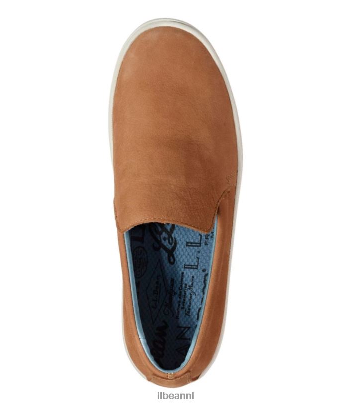 L.L.Bean vrouwen Eco Bay leren instappers leisteen/koel zeeblauw schoenen VT0645182