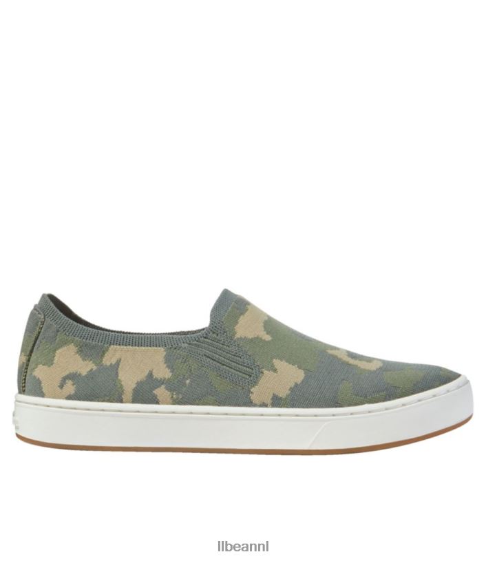 L.L.Bean vrouwen eco-bay gebreide sneakers diepe mos camouflage schoenen VT0645179