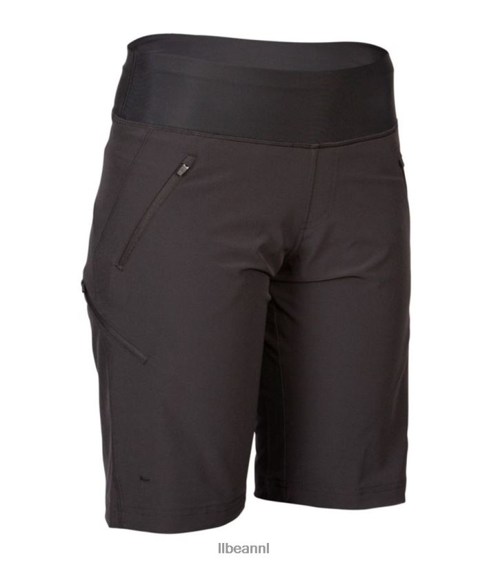 L.L.Bean vrouwen zoic navaeh mtb-short met gebreide taille en voering zwart kleding VT0643541