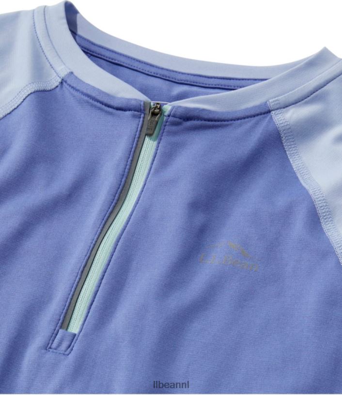 L.L.Bean vrouwen comfortabel fietsshirt ridderspoor/malibu blauw kleding VT0641420